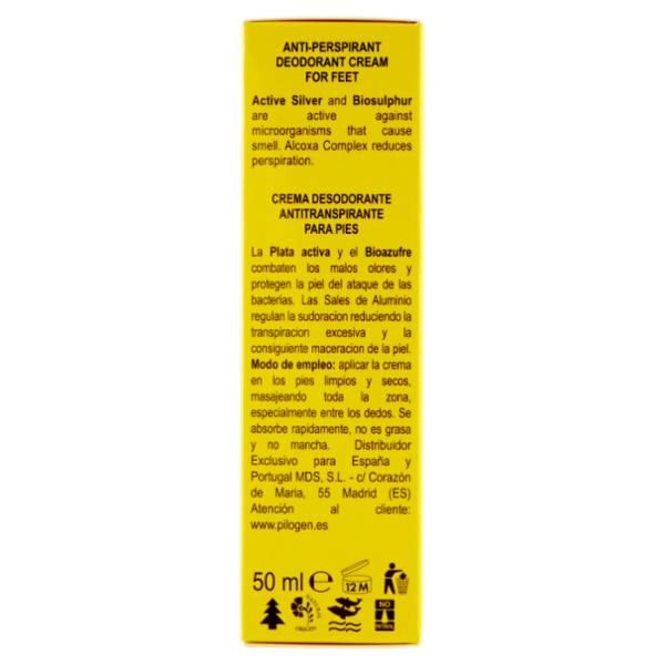 Pilogen Carezza Linea Supersapone Tabiano Crema Deodorante Anti Traspirante 50 ml