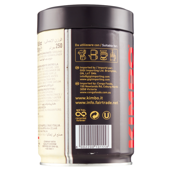 Kimbo Bio Organic Fairtrade 250 g