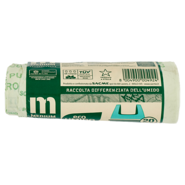 eco Umido Bidoncino Medium 42x50 cm Sacchi 20 pz