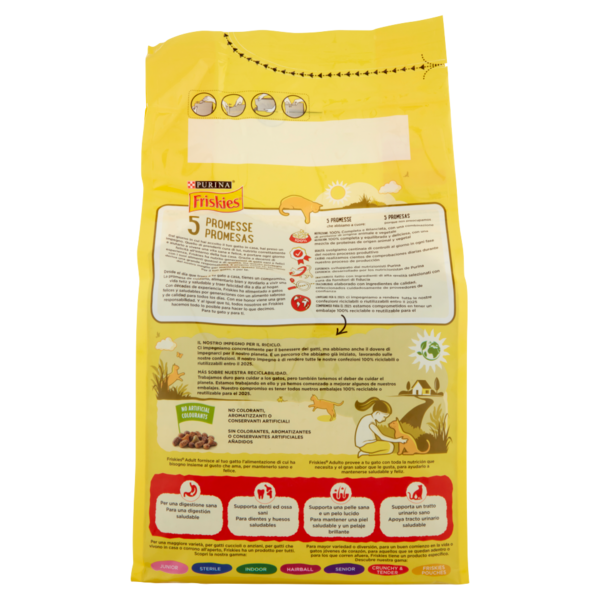 PURINA FRISKIES Gatto con un gustoso mix di Manzo e Pollo e con Verdure 1,5 kg