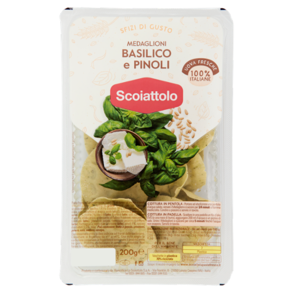 Scoiattolo Sfizi di Gusto Medaglioni Basilico e Pinoli 200 g