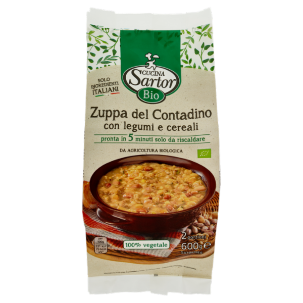 Cucina Sartor Bio Zuppa del Contadino con legumi e cereali Surgelato 600 g