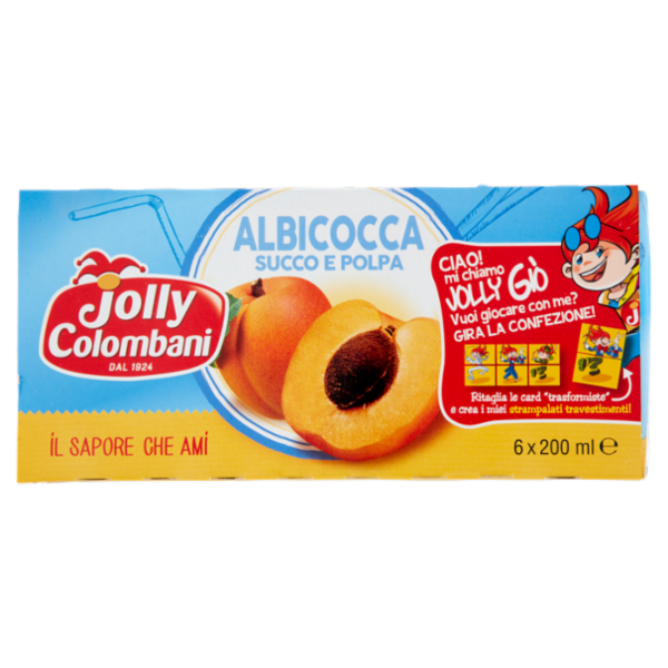 Jolly Colombani Albicocca Succo e Polpa 6 x 200 ml