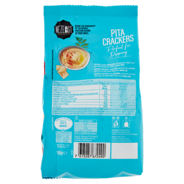 MEZEAST MIDDLE EASTERN CUISINE PITA CRACKERS cracker pita 150g