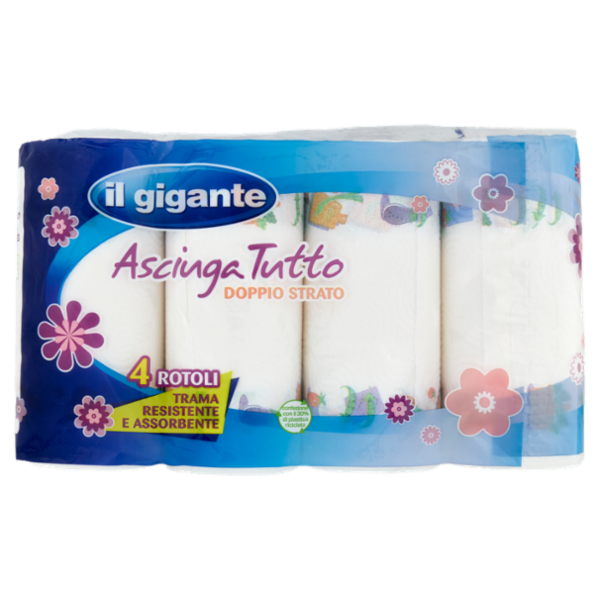 IL GIGANTE Asciuga Tutto Doppio Strato 4 Rotoli