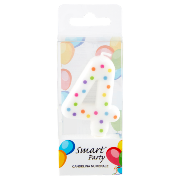 Smart Party Candelina Numerale 4 1 pz