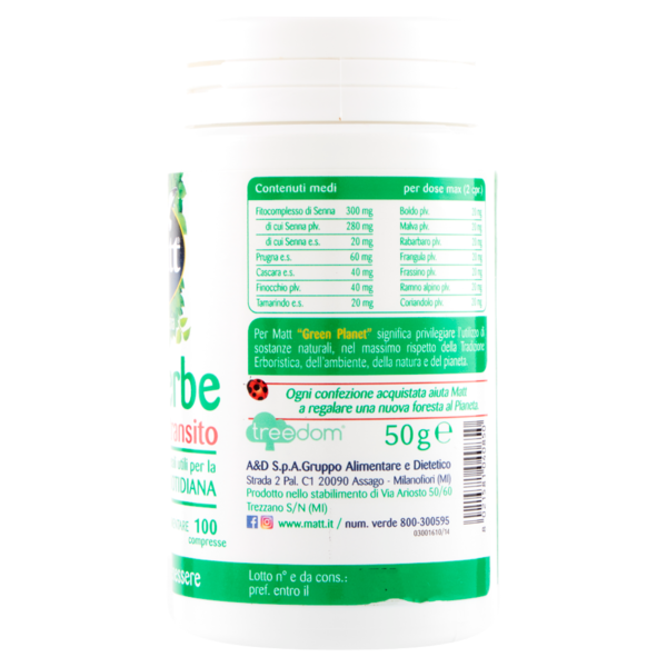 Matt Erbosisteria Le 12 erbe del buon transito 100 compresse 50 g