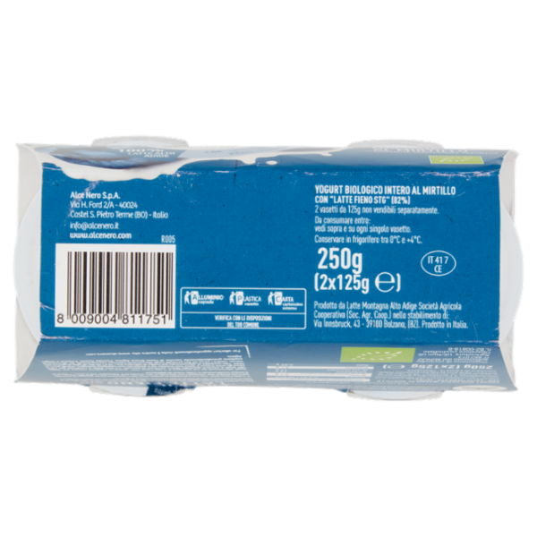 alce nero Yogurt con 