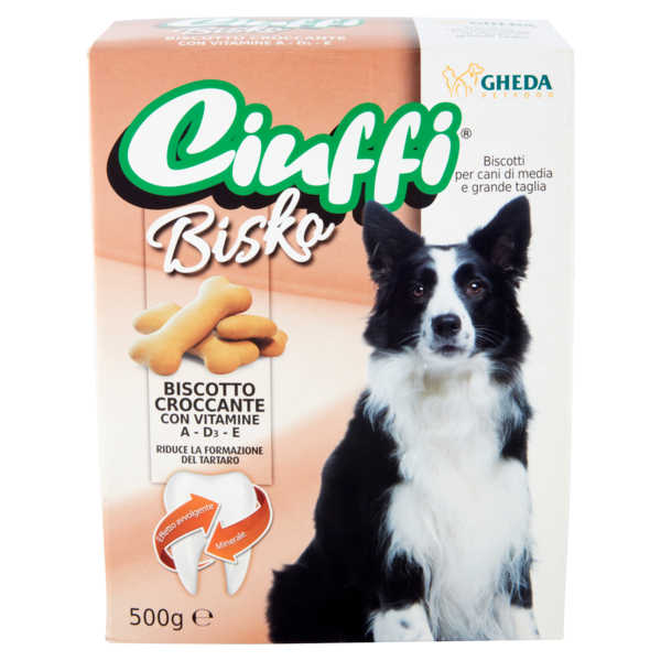 Ciuffi Bisko Biscotto Croccante con Vitamine A - D₃ - E 500 g