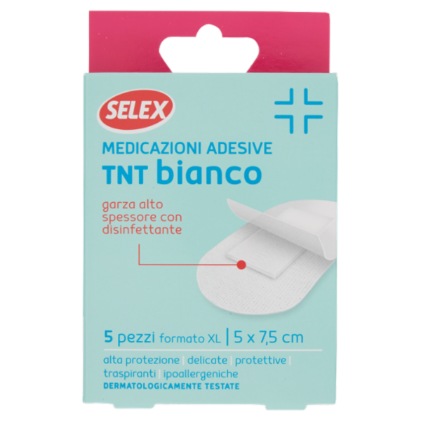 Selex Cerotti Tnt Bianco 5x7,5 cm 5 pezzi