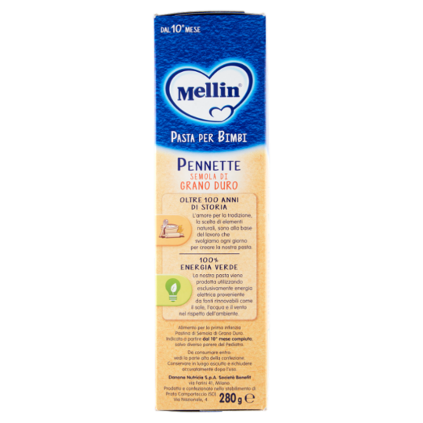 Mellin Pasta per Bimbi Pennette Semola di Grano Duro 280 g