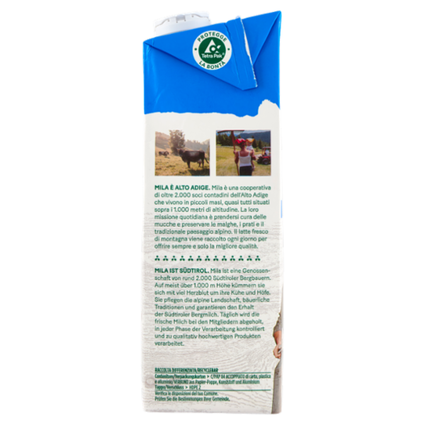 mila Latte di montagna UHT parzialmente scremato 1000 ml