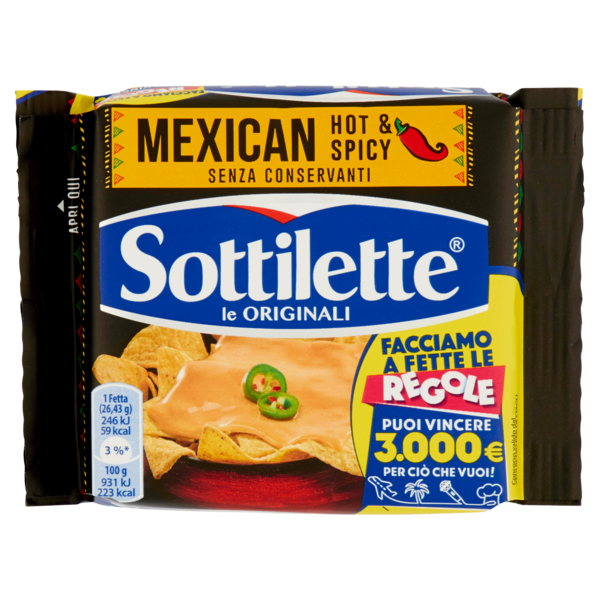 Sottilette Mexican Hot & Spicy 185 g