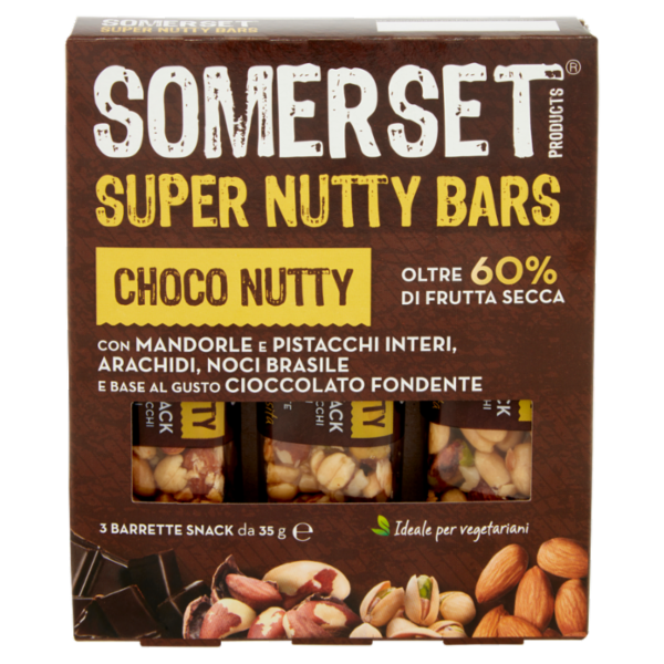 Somerset Super Nutty Bars Choco Nutty Barrette Snack 3 x 35 g