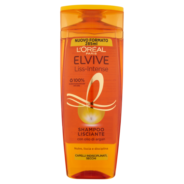 L'Oréal Paris Shampoo Elvive Liss Intense, Per Capelli Secchi, Difficili da Lisciare, 285 ml