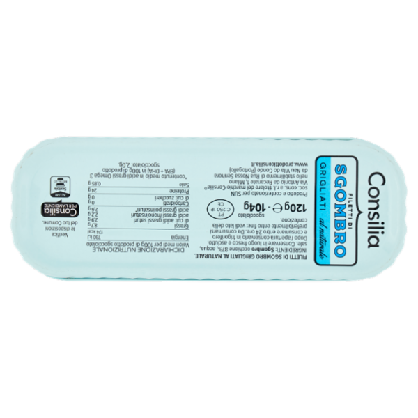 Consilia Filetti di Sgombro Grigliati al Naturale 120 g