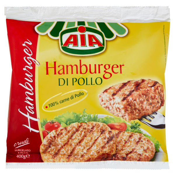 Aia Hamburger Hamburger di Pollo Surgelato 400 g