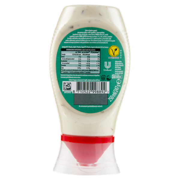 Calvé Salsa al Gusto Yogurt Panna Acida e Erba Cipollina 250 ml