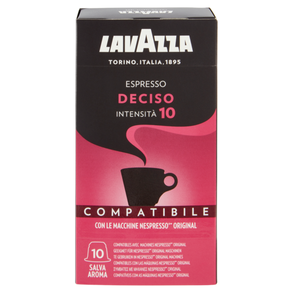 Lavazza, Caffè Espresso Deciso, Intensità 10/13 - 10 Capsule Compatibile con Macchine Nespresso*