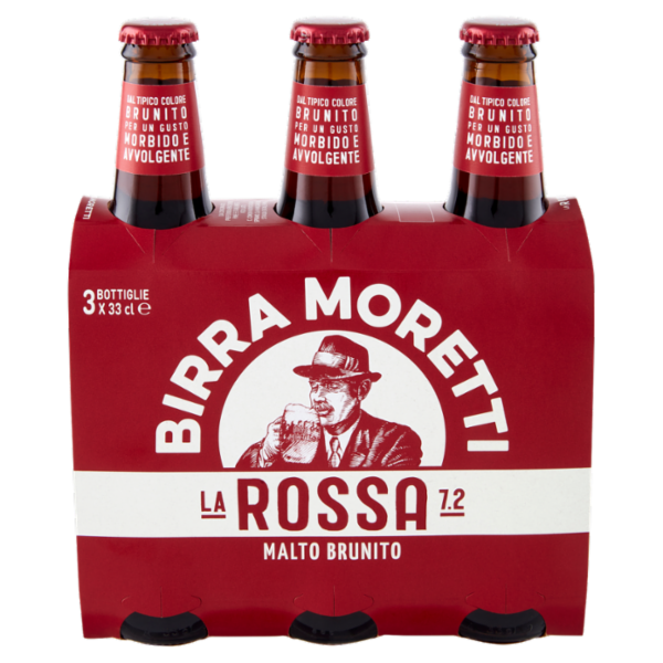 Birra Moretti la Rossa 7.2 3 x 33 cl