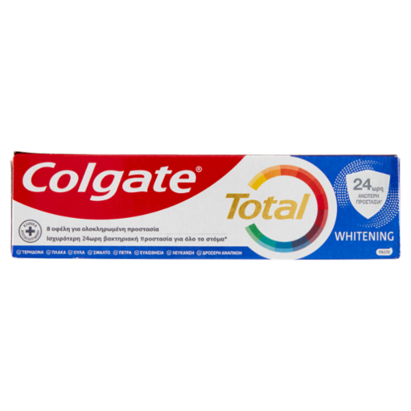 Colgate dentifricio sbiancante Total Whitening 24h di protezione attiva 75 ml