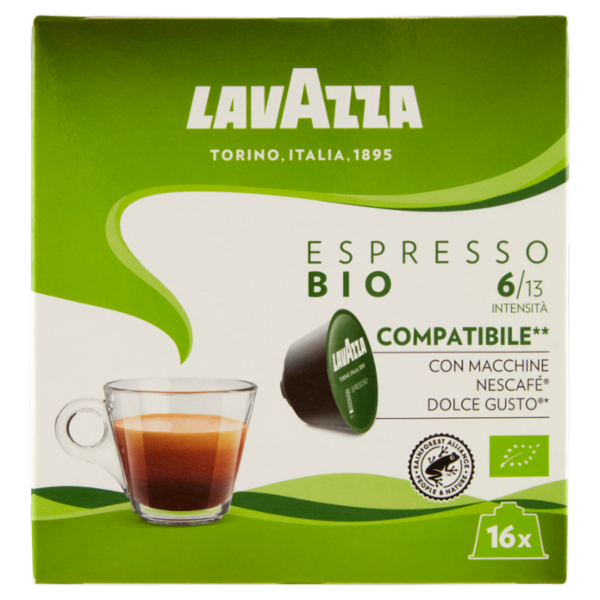 Lavazza Espresso Bio Compatibile** con Macchine Nescafé Dolce Gusto* 16 x 8 g