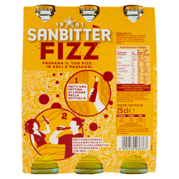SANBITTÈR Fizz 3x25cl