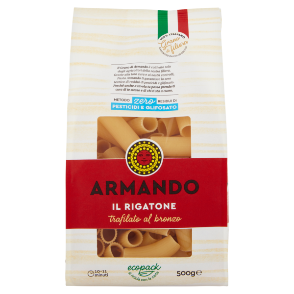 Armando Metodo zero Residui di Pesticidi e Glifosato il Rigatone 500 g