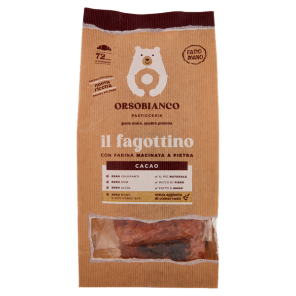 Orsobianco il fagottino con Farina Macinata a Pietra Cacao 6 x 58 g
