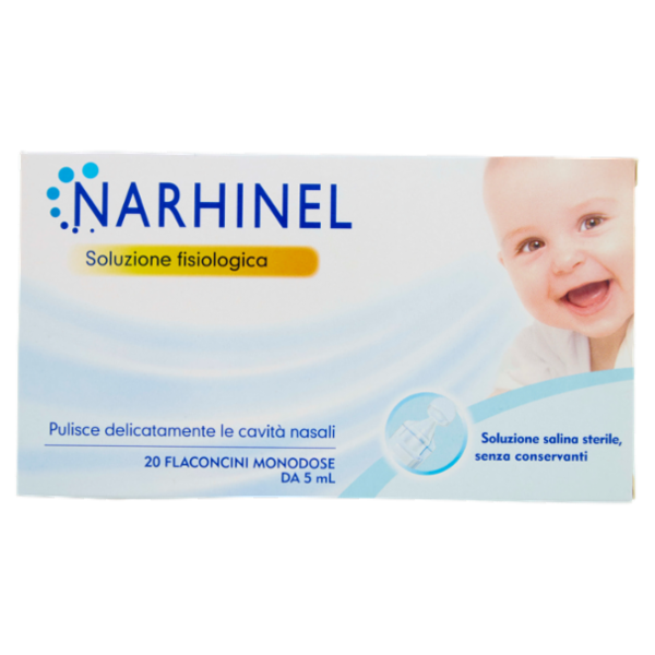 Narhinel soluzione fisiologica, salina isotonica con cloruro di sodio 20 flaconi da 5 ml