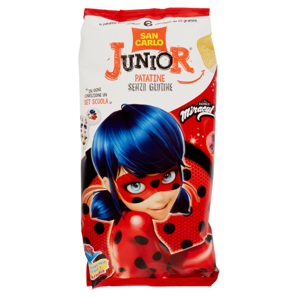 San Carlo Junior Patatine Senza Glutine Miraculous 6 x 25 g