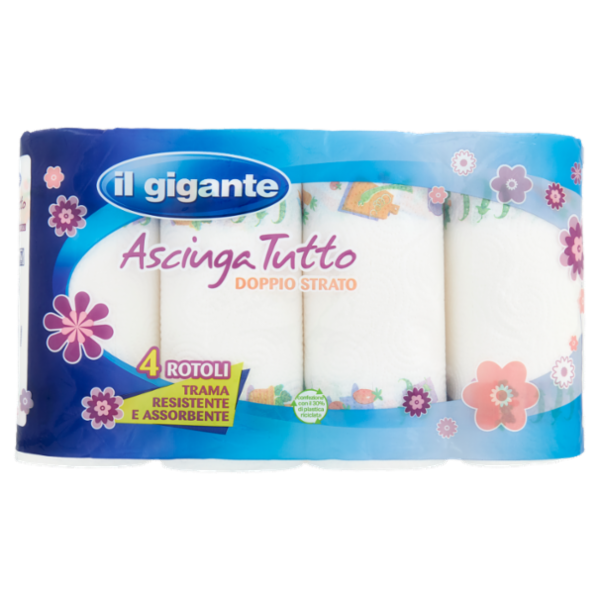 IL GIGANTE Asciuga Tutto Doppio Strato 4 Rotoli