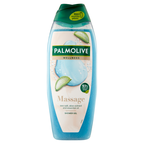 Palmolive bagnoschiuma Wellness Massage, con sale marino, 600 ml