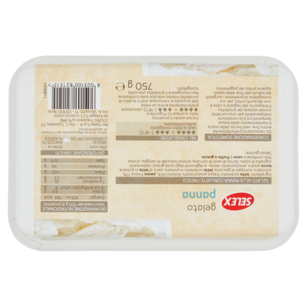 Selex Gelato Panna 750 g