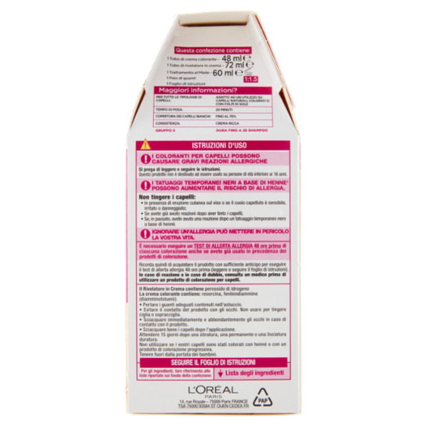 L'Oréal Paris Tinta Capelli Casting Creme Gloss, Senza Ammoniaca, 500 Castano Chiaro