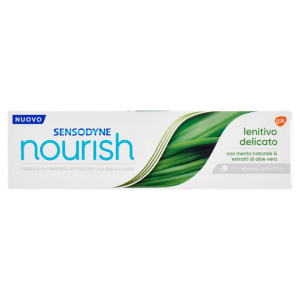 Sensodyne Nourish lenitivo delicato dentifricio con fluoro gusto menta naturale e aloe vera 75 ml