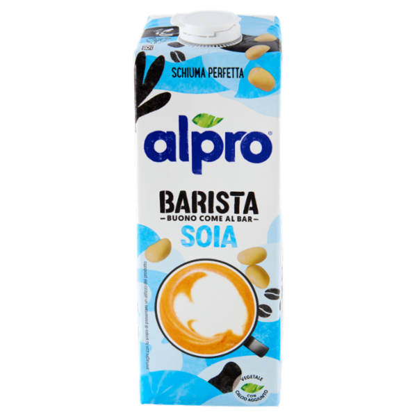 ALPRO Barista Soia, Bevanda 100% Vegetale, Basso Contenuto di grassi, Senza Lattosio, 1 L