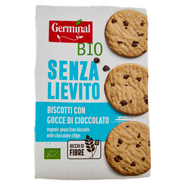 Germinal Bio Biscotti Senza Lievito Gocce di cioccolato 250 g