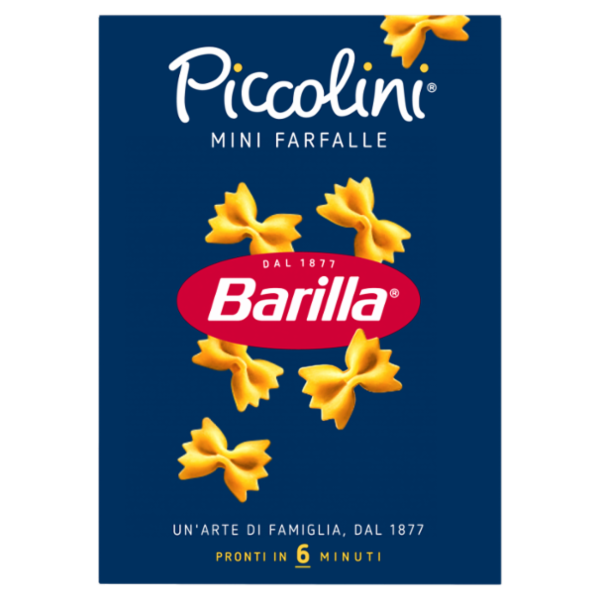 Barilla Pasta Piccolini Mini Farfalle 100% Grano Italiano 500 g