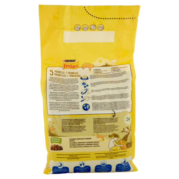 PURINA FRISKIES Gatto con un gustoso mix di Merluzzo e Tonno e con Verdure 4 kg