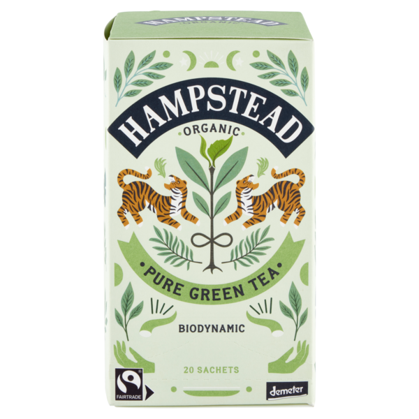 Hampstead Organic Pure Green Tea Biodynamic 20 Sachets 40 g