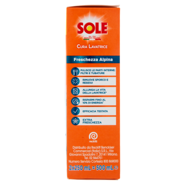 Sole Freschezza Alpina Cura Lavatrice 250 ml x 2