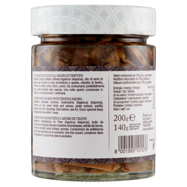 Pucci Tartufungo Funghi Aromatizzati al Tartufo 200 g