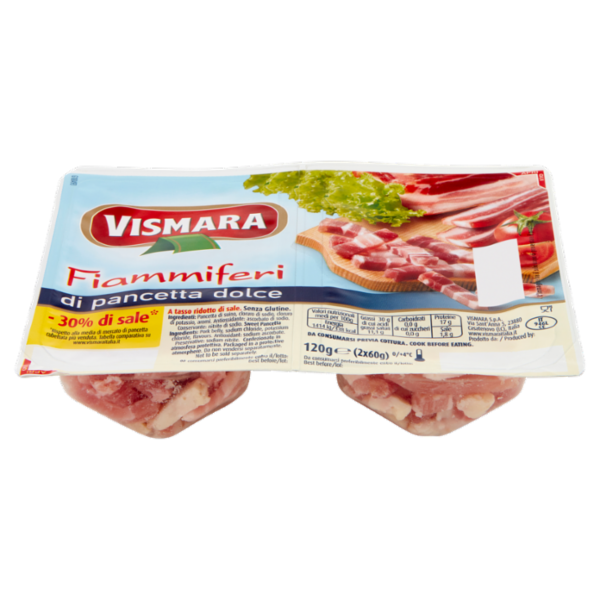 Vismara Fiammiferi di pancetta dolce 2 x 60 g