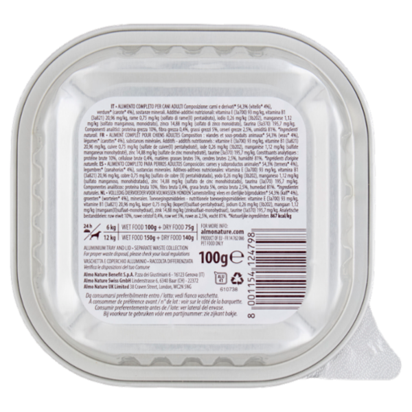 almo nature Daily Adult Dog con Vitello e Carote 100 g