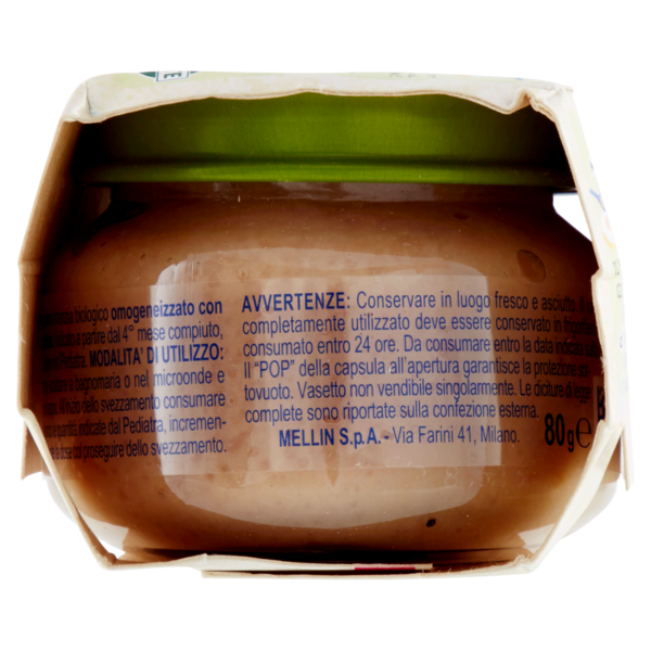 Mellin Viaggio d'Italia Vitellone di Razza Marchigiana con Carne e Farina di Riso 2 x 80 g