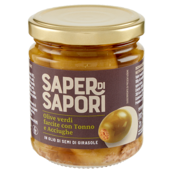 Selex Saper di Sapori Olive Farcite con Tonno e Acciughe 180 g