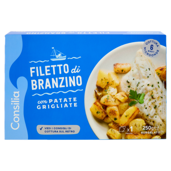 Consilia Filetto di Branzino con Patate Grigliate Surgelato 250 g