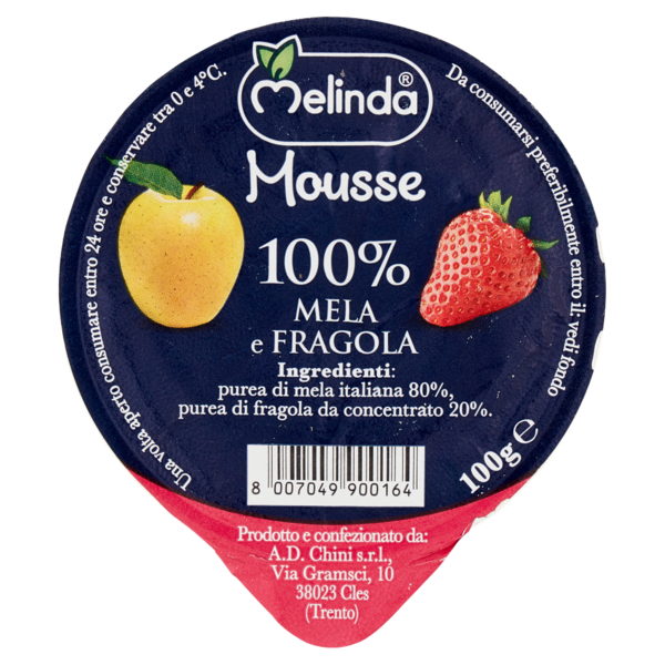 Melinda Mousse mela Golden e fragola 100 g
