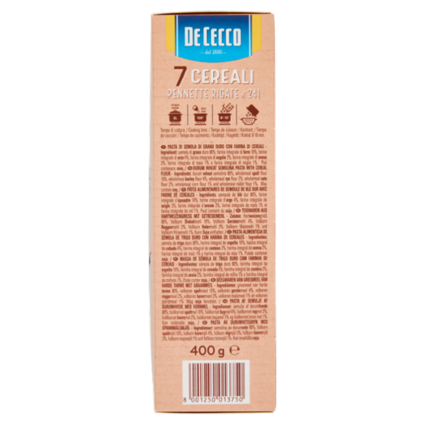 De Cecco 7 Cereali Pennette Rigate N°241 400 g